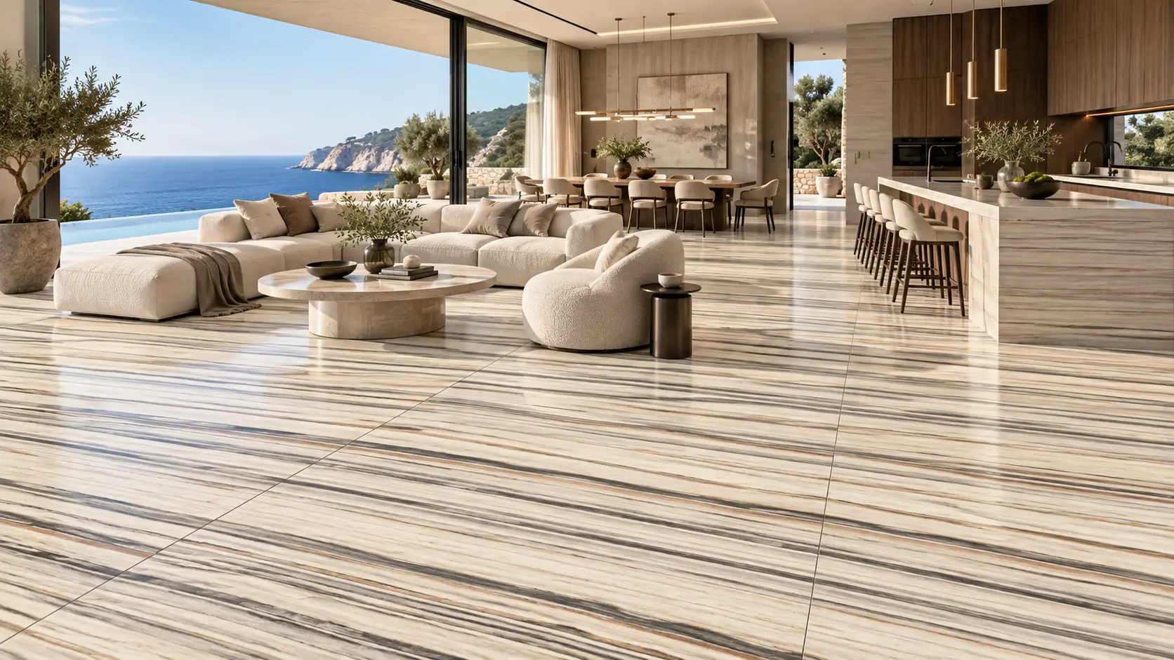 Ambiente con la placa Beige Imperiale