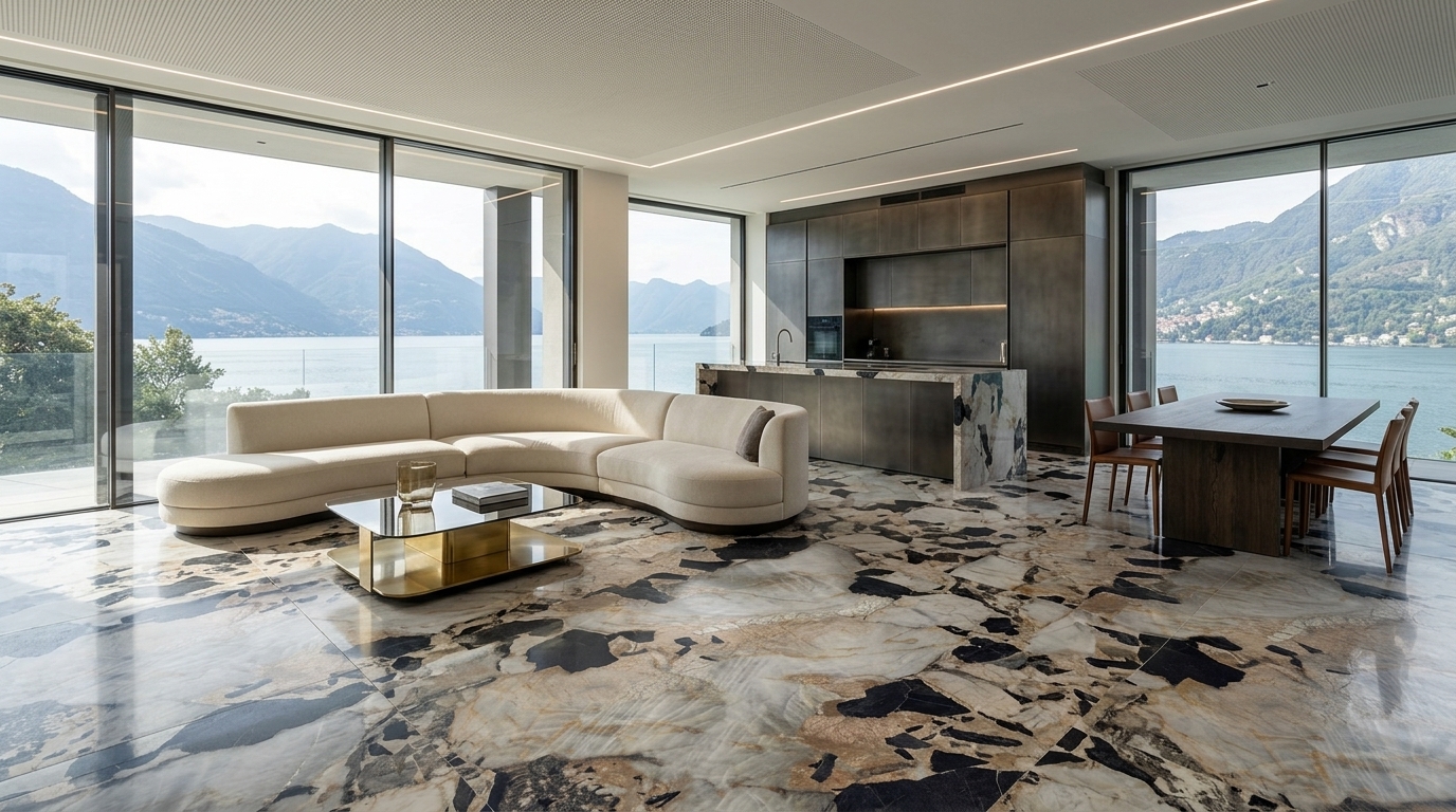 Ambiente con la placa Beige Serena