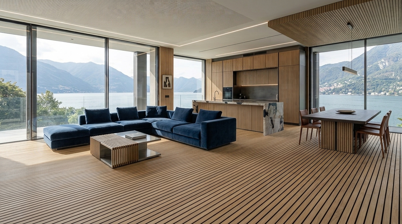 Ambiente con la placa Onice Ambra