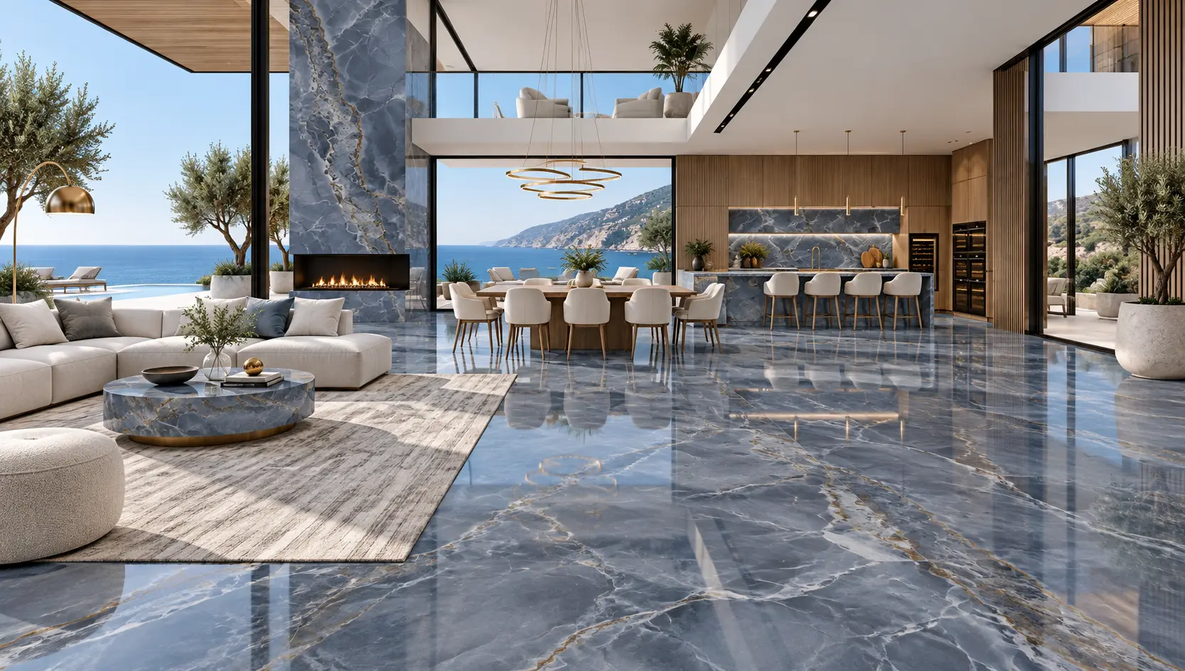 Ambiente con la placa Blu Sodalite